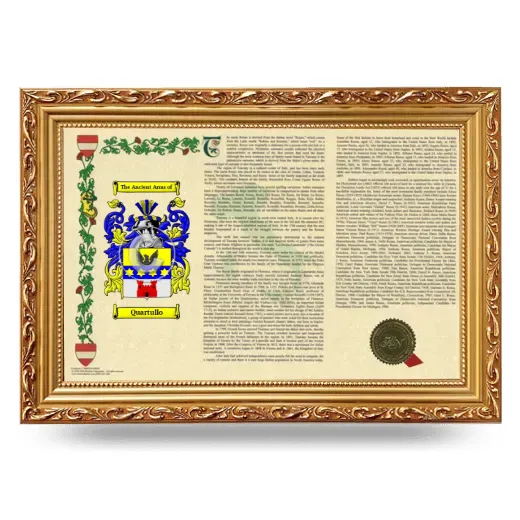 Quartullo Armorial Landscape Framed - Gold