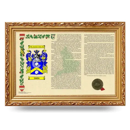Quirke Armorial Landscape Framed - Gold