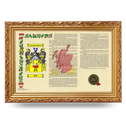Ròis Armorial Landscape Framed - Gold
