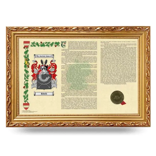 Rösch Armorial Landscape Framed - Gold