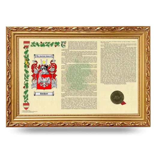 Rückert Armorial Landscape Framed - Gold
