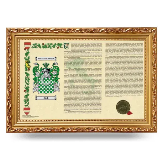 Radi Armorial Landscape Framed - Gold