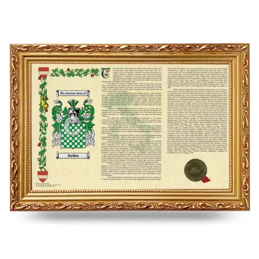 Radisa Armorial Landscape Framed - Gold