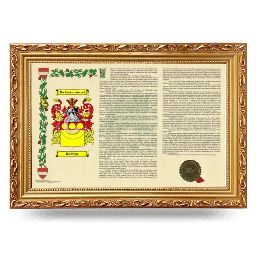Radnor Armorial Landscape Framed - Gold