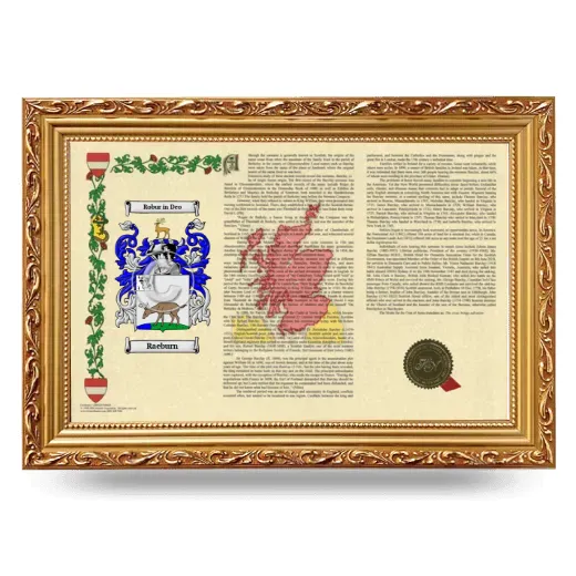 Raeburn Armorial Landscape Framed - Gold