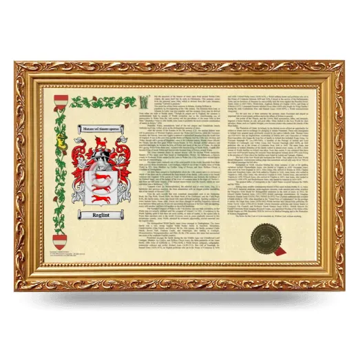 Raglint Armorial Landscape Framed - Gold