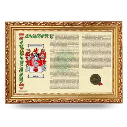 Raichs Armorial Landscape Framed - Gold