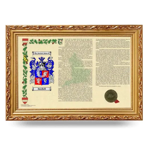 Raschell Armorial Landscape Framed - Gold