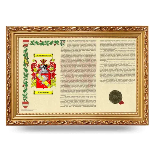 Rasmuson Armorial Landscape Framed - Gold