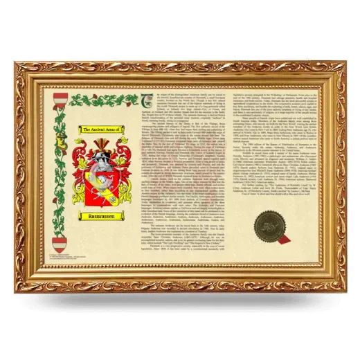 Rasmussen Armorial Landscape Framed - Gold