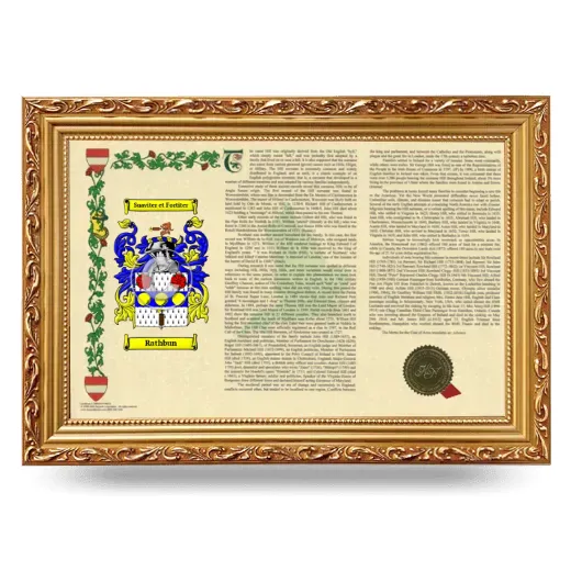 Rathbun Armorial Landscape Framed - Gold