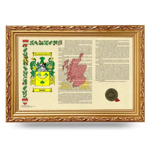 Ratley Armorial Landscape Framed - Gold