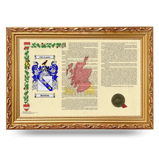 Rawlson Armorial Landscape Framed - Gold