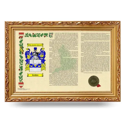 Reeders Armorial Landscape Framed - Gold