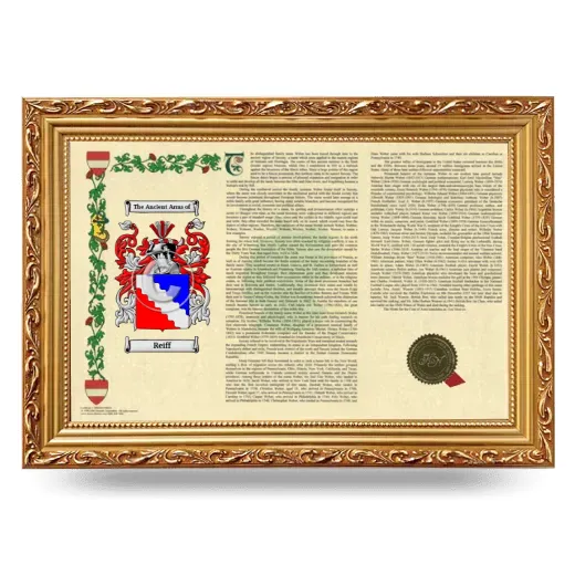 Reiff Armorial Landscape Framed - Gold
