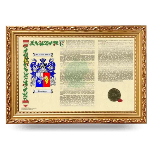 Reininger Armorial Landscape Framed - Gold