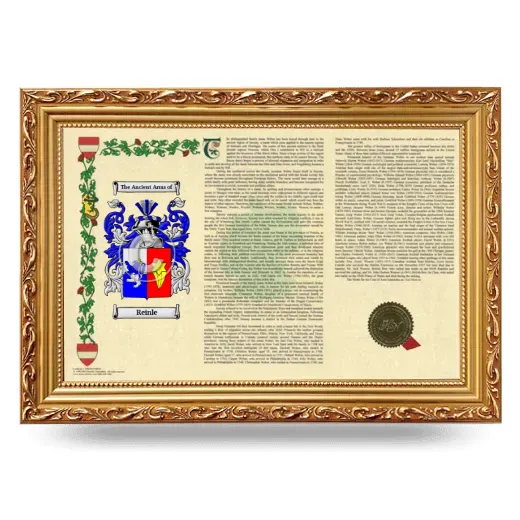 Reinle Armorial Landscape Framed - Gold