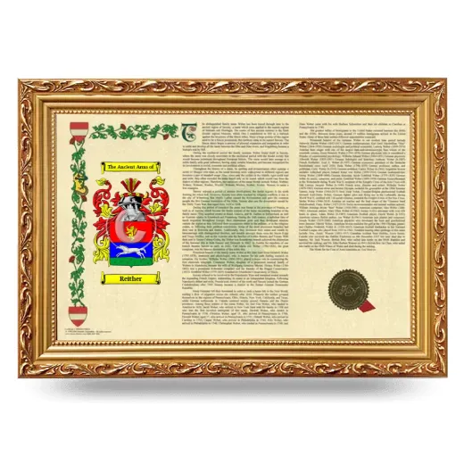 Reither Armorial Landscape Framed - Gold