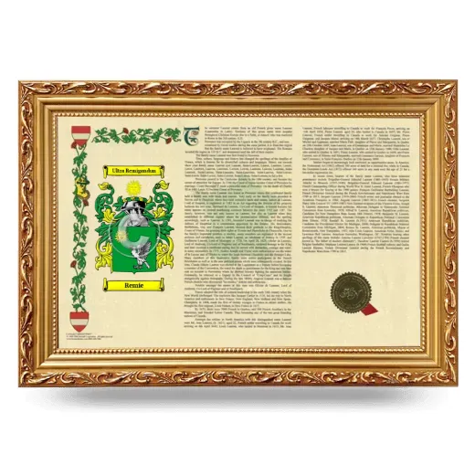 Remie Armorial Landscape Framed - Gold