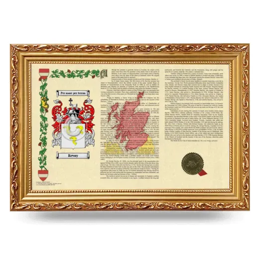 Revay Armorial Landscape Framed - Gold