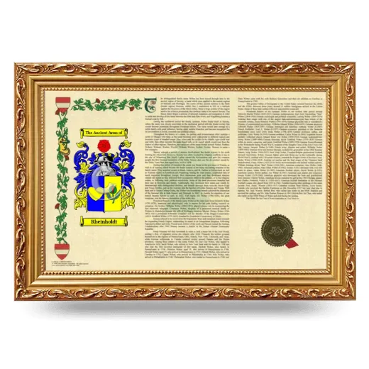 Rheinholdt Armorial Landscape Framed - Gold