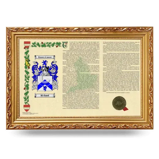 Ri'chard Armorial Landscape Framed - Gold