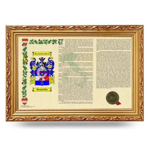 Ricciardello Armorial Landscape Framed - Gold