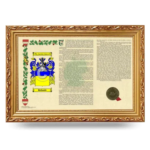 Richarde Armorial Landscape Framed - Gold