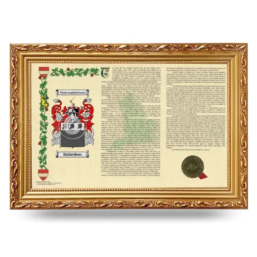 Richerdson Armorial Landscape Framed - Gold
