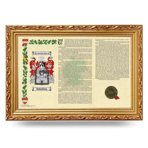 Rickenburg Armorial Landscape Framed - Gold