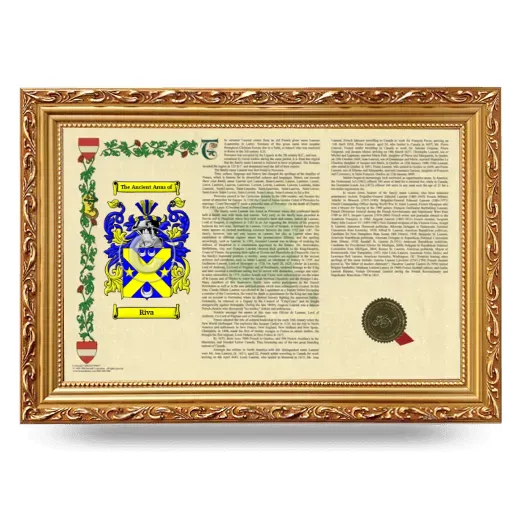 Riva Armorial Landscape Framed - Gold