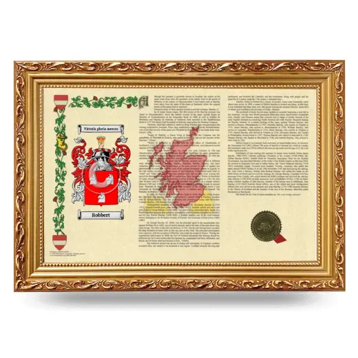 Robbert Armorial Landscape Framed - Gold