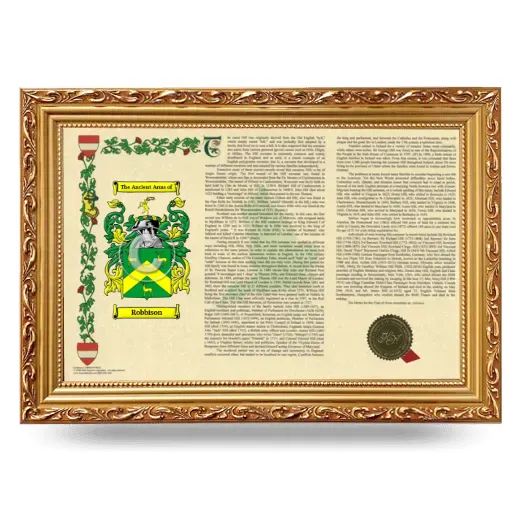 Robbison Armorial Landscape Framed - Gold