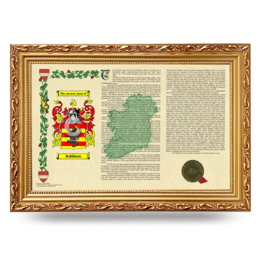 Robbison Armorial Landscape Framed - Gold