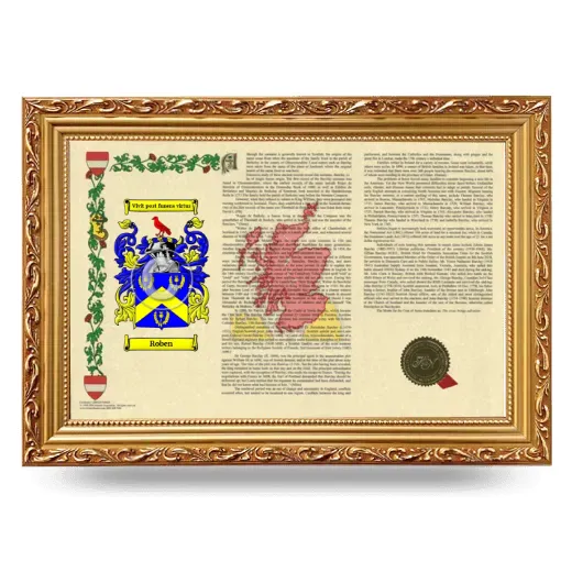 Roben Armorial Landscape Framed - Gold