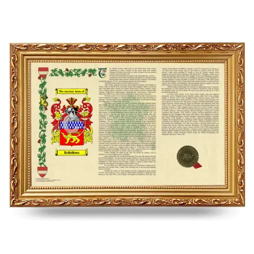 Robideau Armorial Landscape Framed - Gold