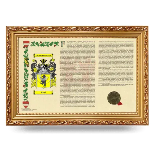 Roel Armorial Landscape Framed - Gold