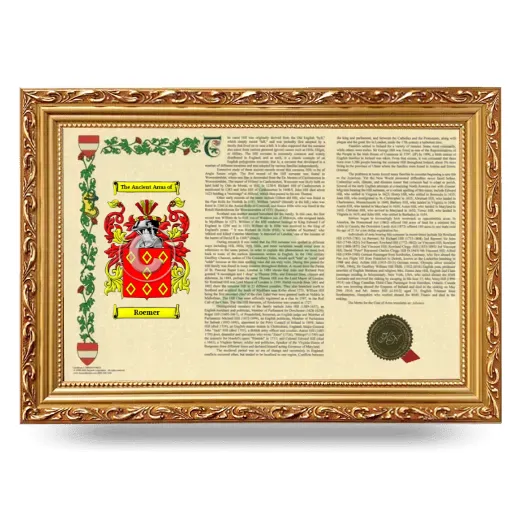 Roemer Armorial Landscape Framed - Gold
