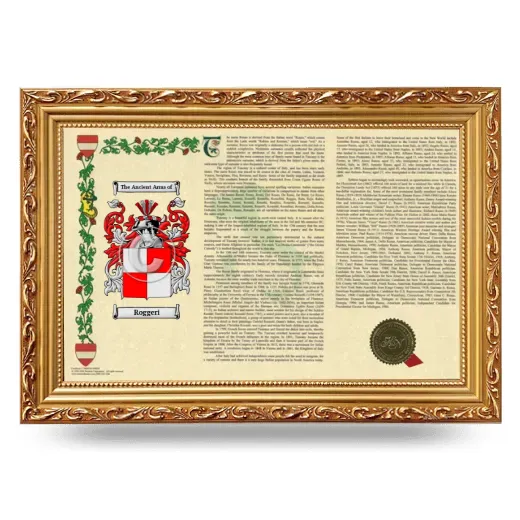 Roggeri Armorial Landscape Framed - Gold