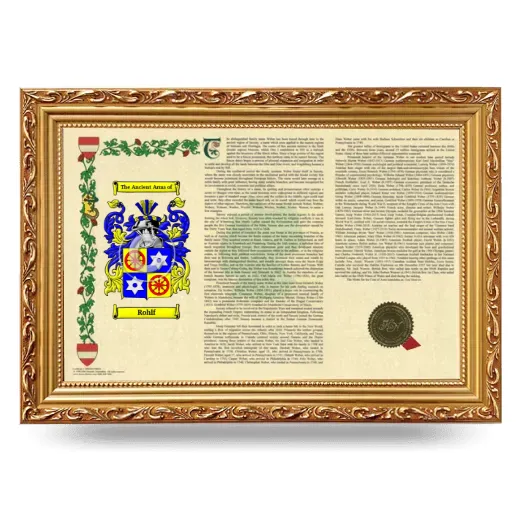 Rohlf Armorial Landscape Framed - Gold