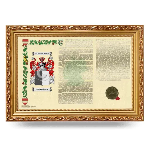 Rohrenbach Armorial Landscape Framed - Gold
