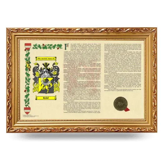 Rolof Armorial Landscape Framed - Gold