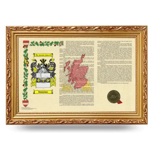 Romaines Armorial Landscape Framed - Gold