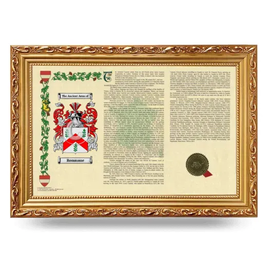 Rommane Armorial Landscape Framed - Gold