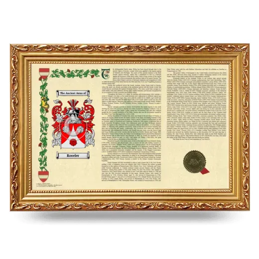 Roseler Armorial Landscape Framed - Gold