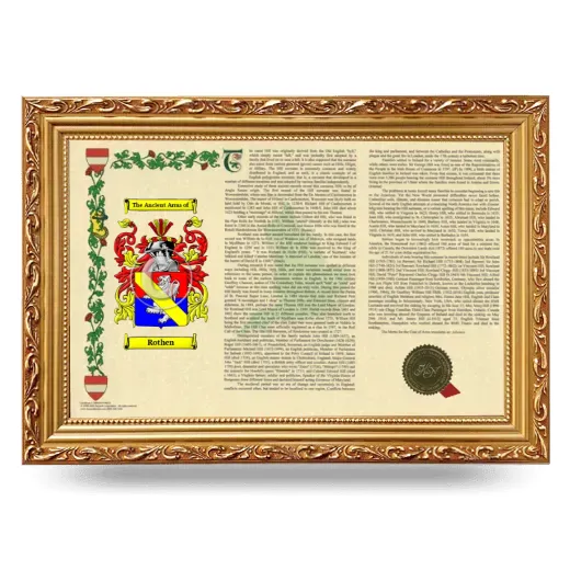 Rothen Armorial Landscape Framed - Gold