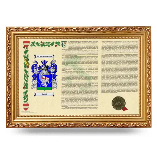 Rotti Armorial Landscape Framed - Gold