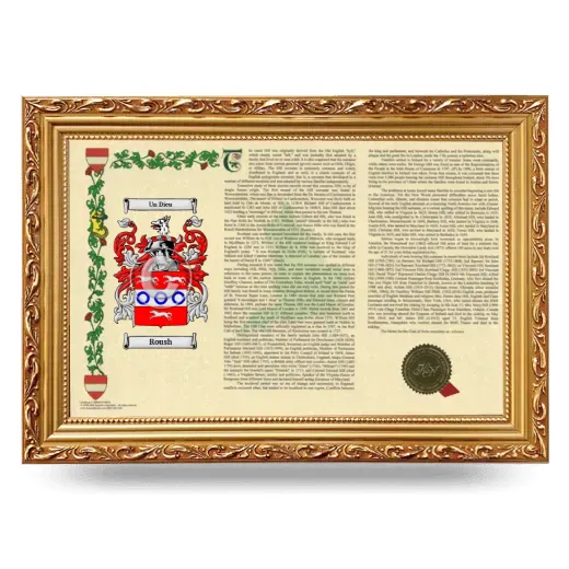Roush Armorial Landscape Framed - Gold