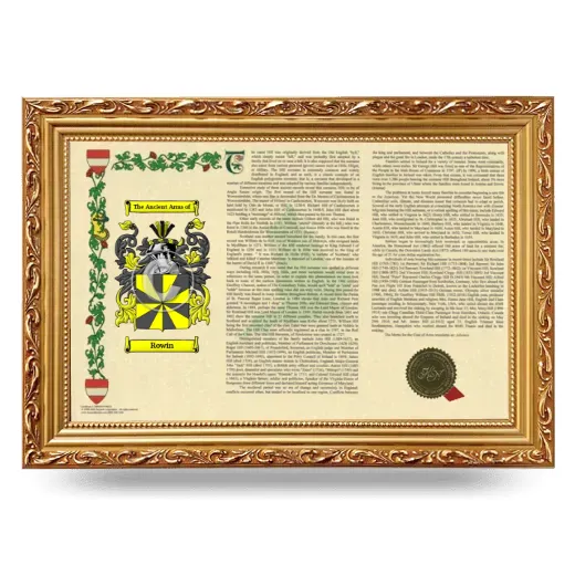Rowin Armorial Landscape Framed - Gold