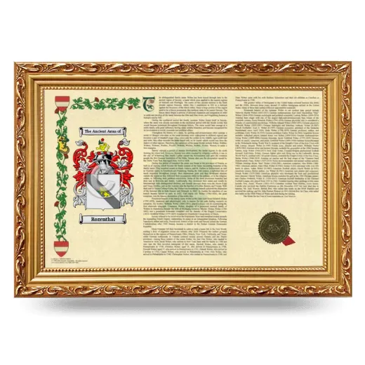 Rozenthal Armorial Landscape Framed - Gold